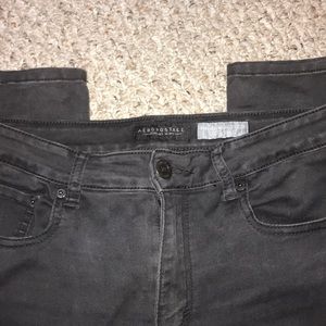 Gray high waisted skinny jeans